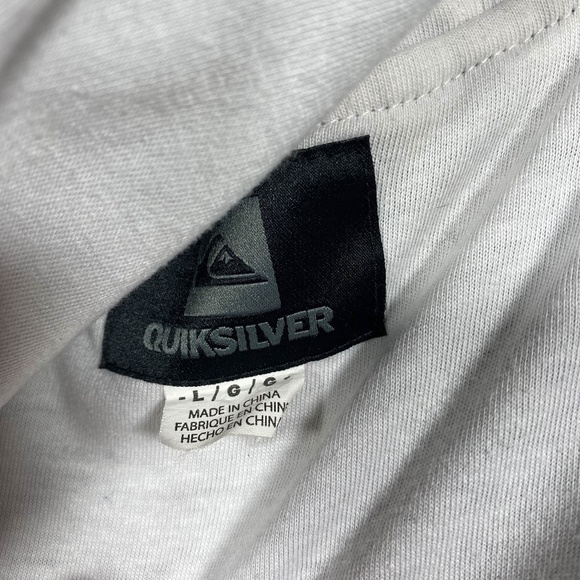Reversible Quicksilver Hoodie Large - White Christmas theme one side and Blk os - Picture 4 of 6